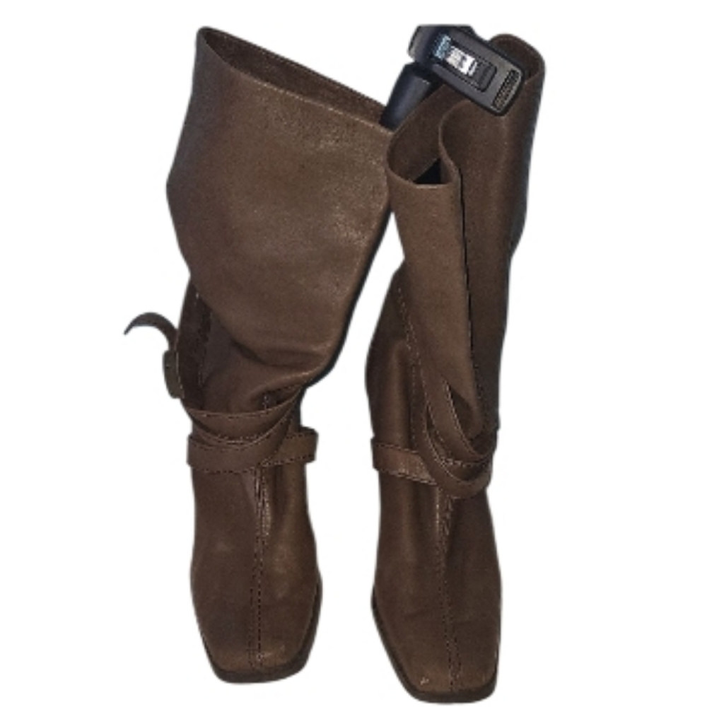 Stuart Weitzman Dark Brown Wedge Heeled Boots